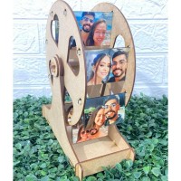 Porta-retrato Roda-Gigante com 8 Fotos em MDF
