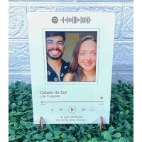 Porta-retrato Spotify com Foto e Música Personalizada
